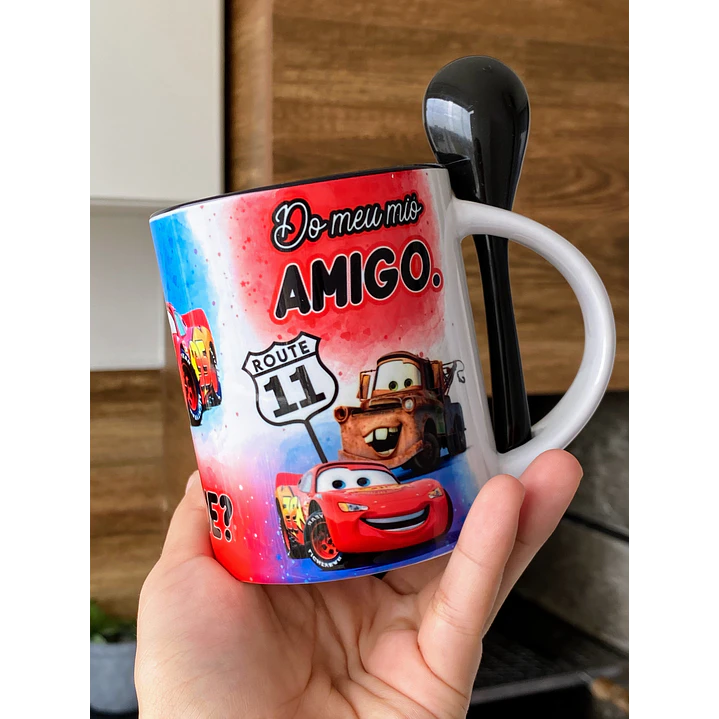 Artes Caneca Meu Miô Amigo Carro McQueen em Jpg 2