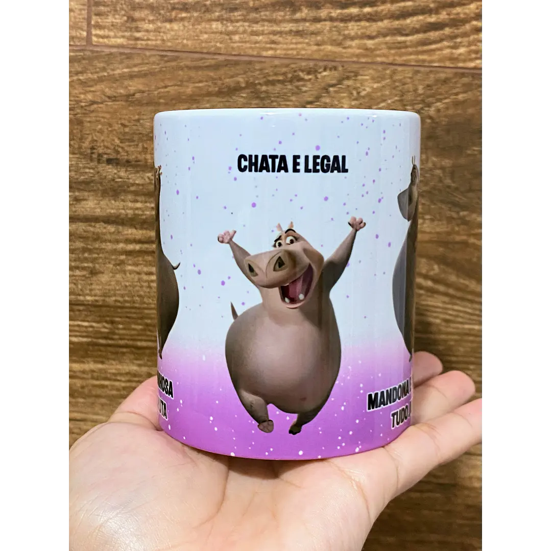 Arte Caneca Eu sou uma Mistura de Fofa e Grossa Gloria Madagascar Arquivo Png 3
