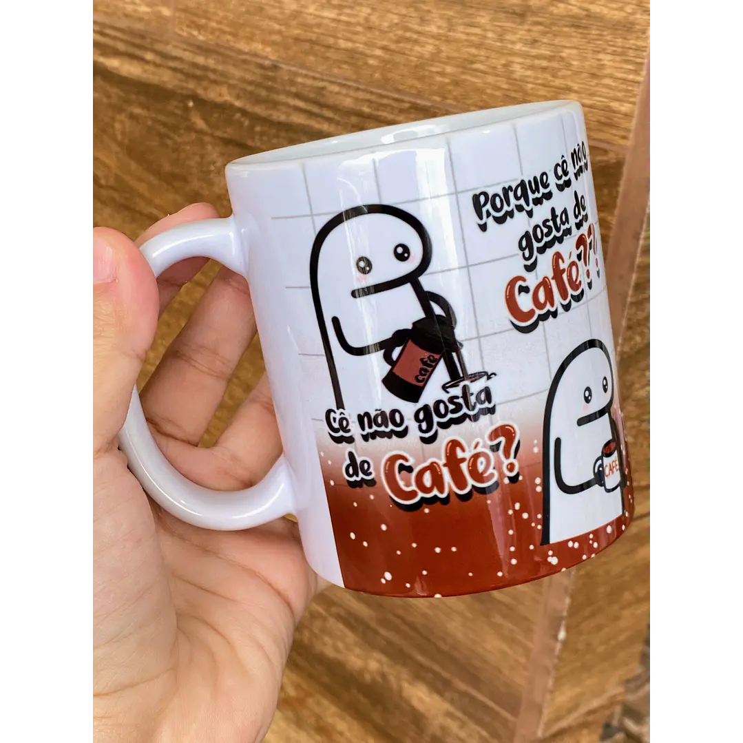 Arte Caneca Você Cê Não Gosta de Café? Flork Animado Arquivo Png 1