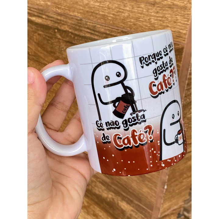 Arte Caneca Você Cê Não Gosta de Café? Flork Animado Arquivo Png 1