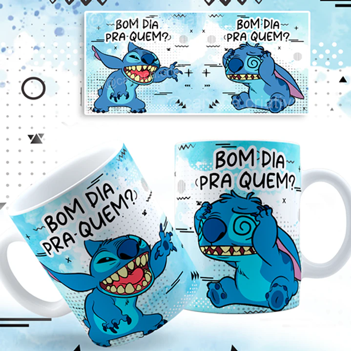 7 Artes Caneca Stich Cansado Arquivos Png 5