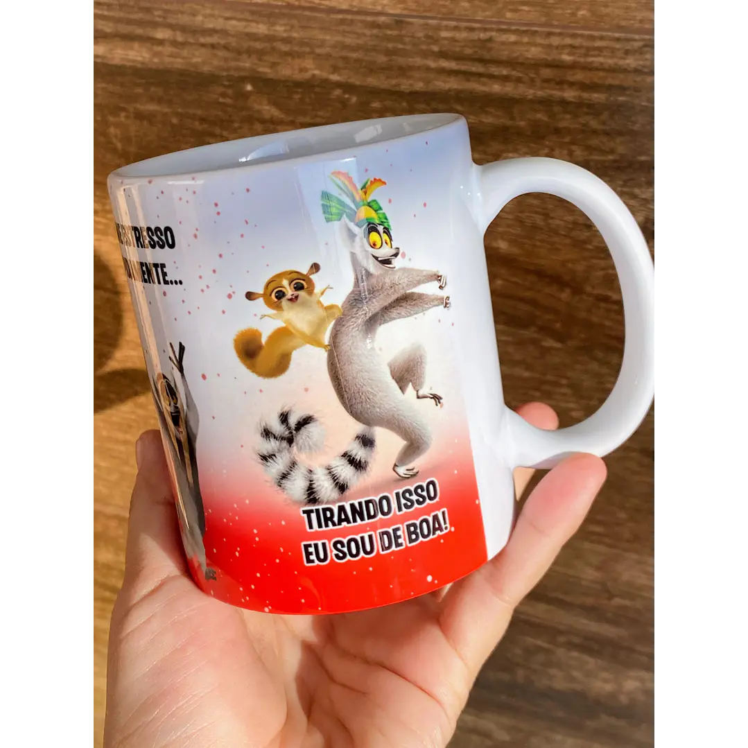 Arte Caneca Eu sou uma Pessoa boa, só que as vezes... Rei Julien Arquivo Png 3