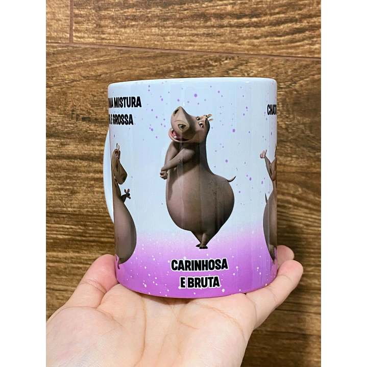 Arte Caneca Eu sou uma Mistura de Fofa e Grossa Gloria Madagascar Arquivo Png 4