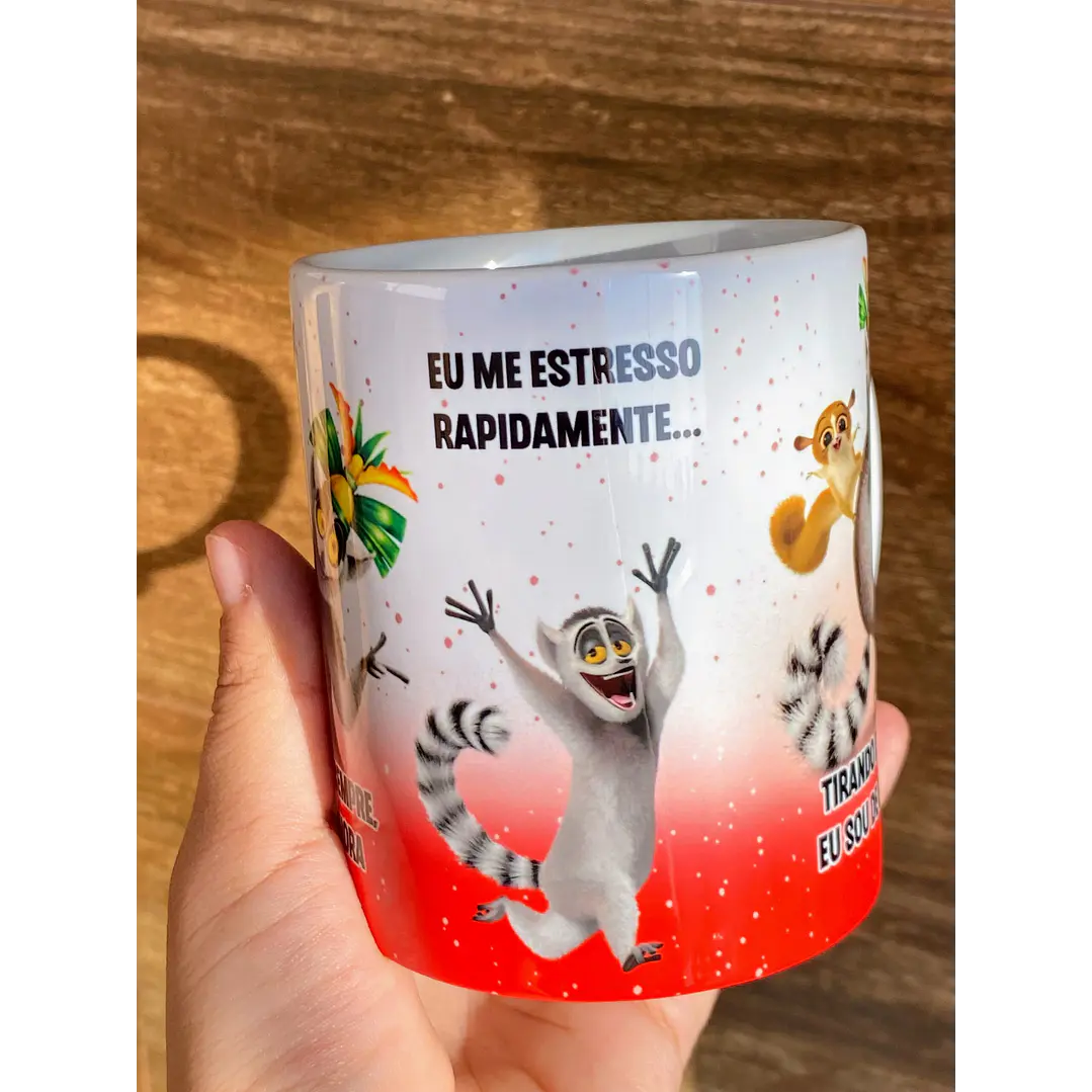 Arte Caneca Eu sou uma Pessoa boa, só que as vezes... Rei Julien Arquivo Png 4