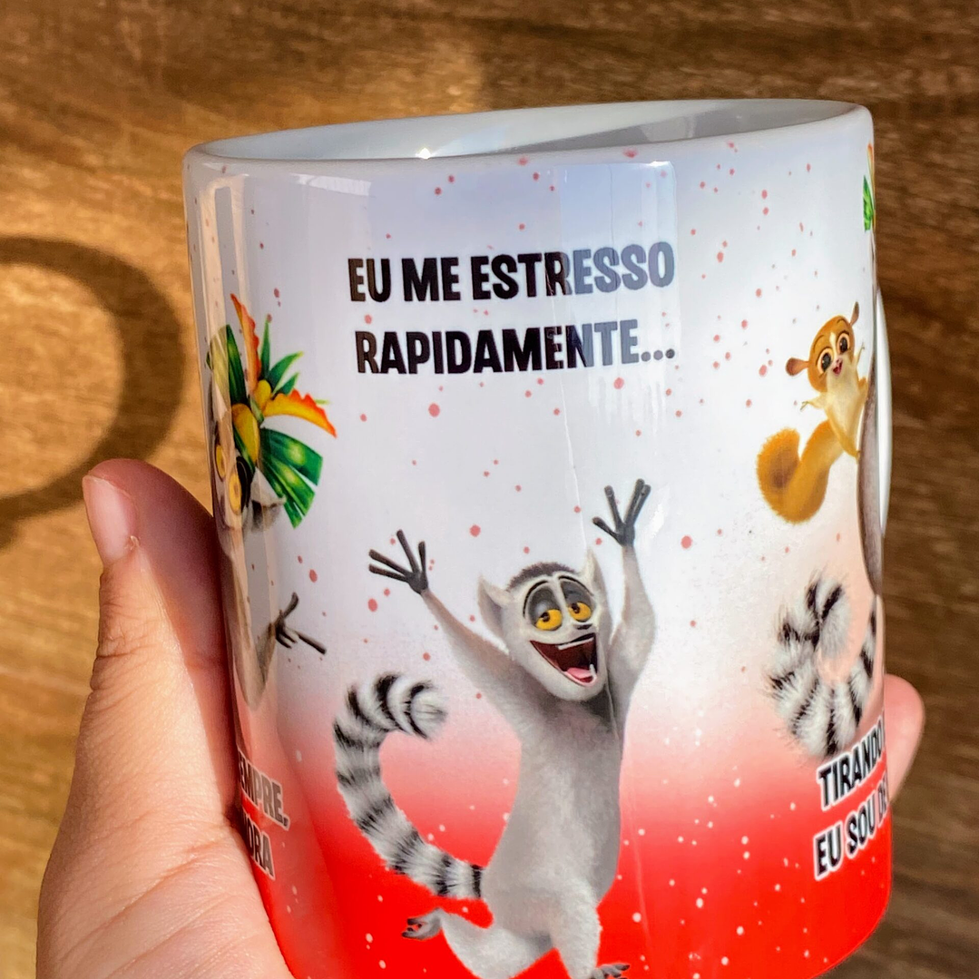 Arte Caneca Eu sou uma Pessoa boa, só que as vezes... Rei Julien Arquivo Png 4
