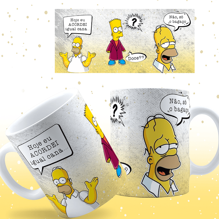 Arte Caneca Os Simpsons Coleção Arquivo Png 3