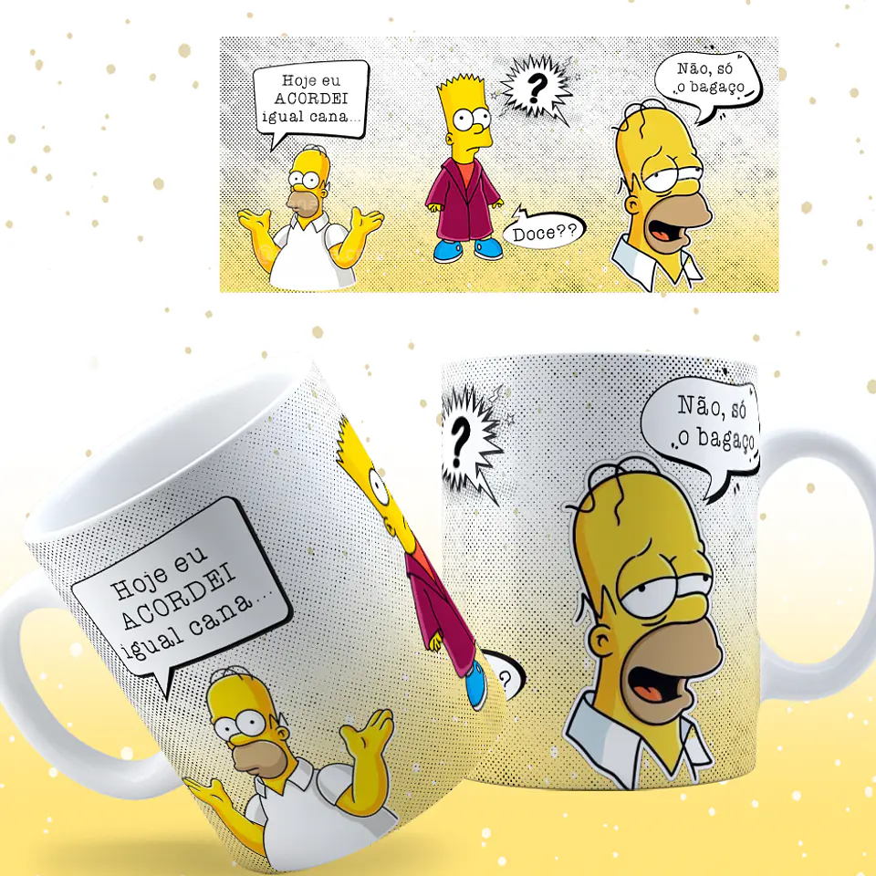 Arte Caneca Os Simpsons Coleção Arquivo Png 3
