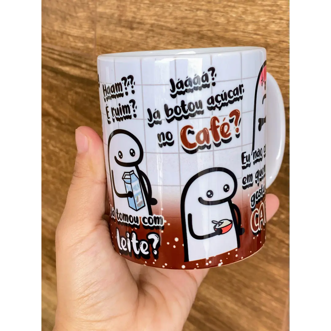 Arte Caneca Você Cê Não Gosta de Café? Flork Animado Arquivo Png 4