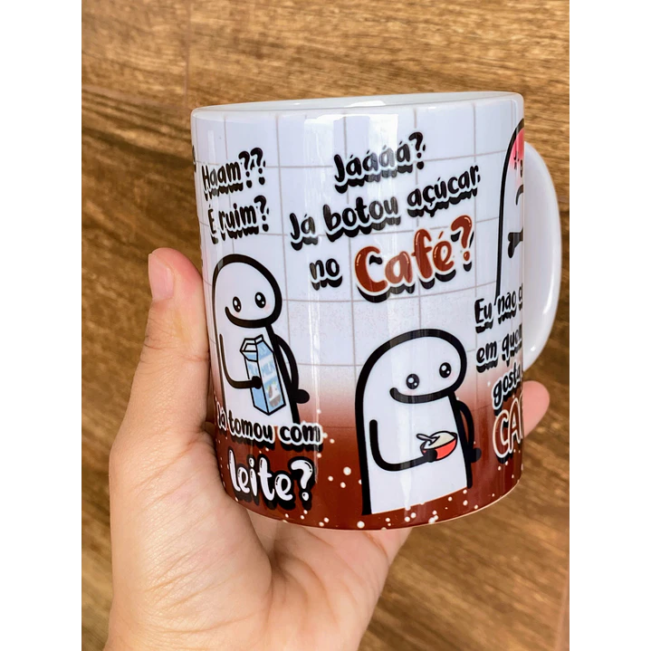 Arte Caneca Você Cê Não Gosta de Café? Flork Animado Arquivo Png 4