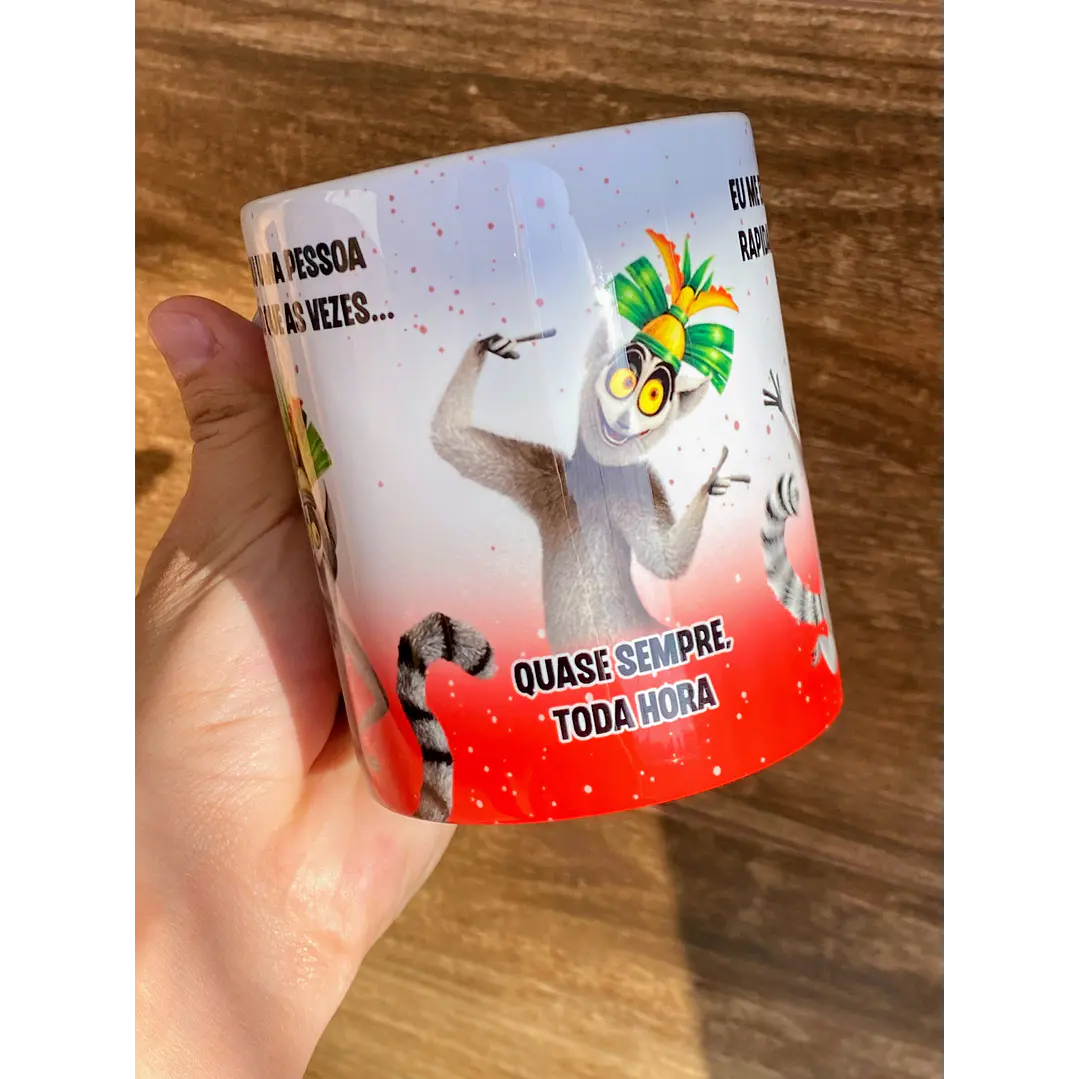 Arte Caneca Eu sou uma Pessoa boa, só que as vezes... Rei Julien Arquivo Png 5