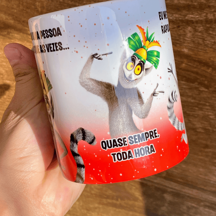 Arte Caneca Eu sou uma Pessoa boa, só que as vezes... Rei Julien Arquivo Png 5