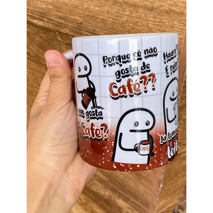 Arte Caneca Você Cê Não Gosta de Café? Flork Animado Arquivo Png 5