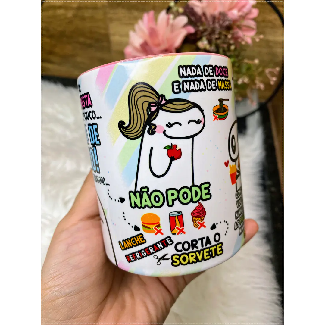 Arte Caneca Fui na Nutricionista Agora Pouco Flork Arquivo Png  4