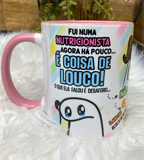 Arte Caneca Fui na Nutricionista Agora Pouco Flork Arquivo Png 