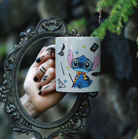 Arte Caneca Stitch Harry Potter Arquivo Png  