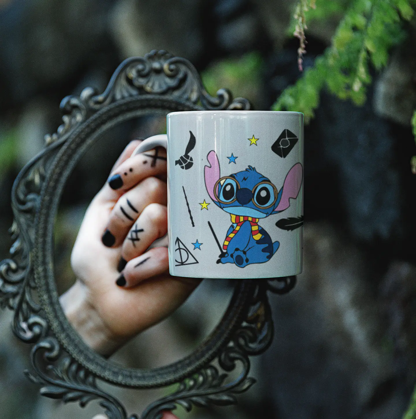 Arte Caneca Stitch Harry Potter Arquivo Png   1