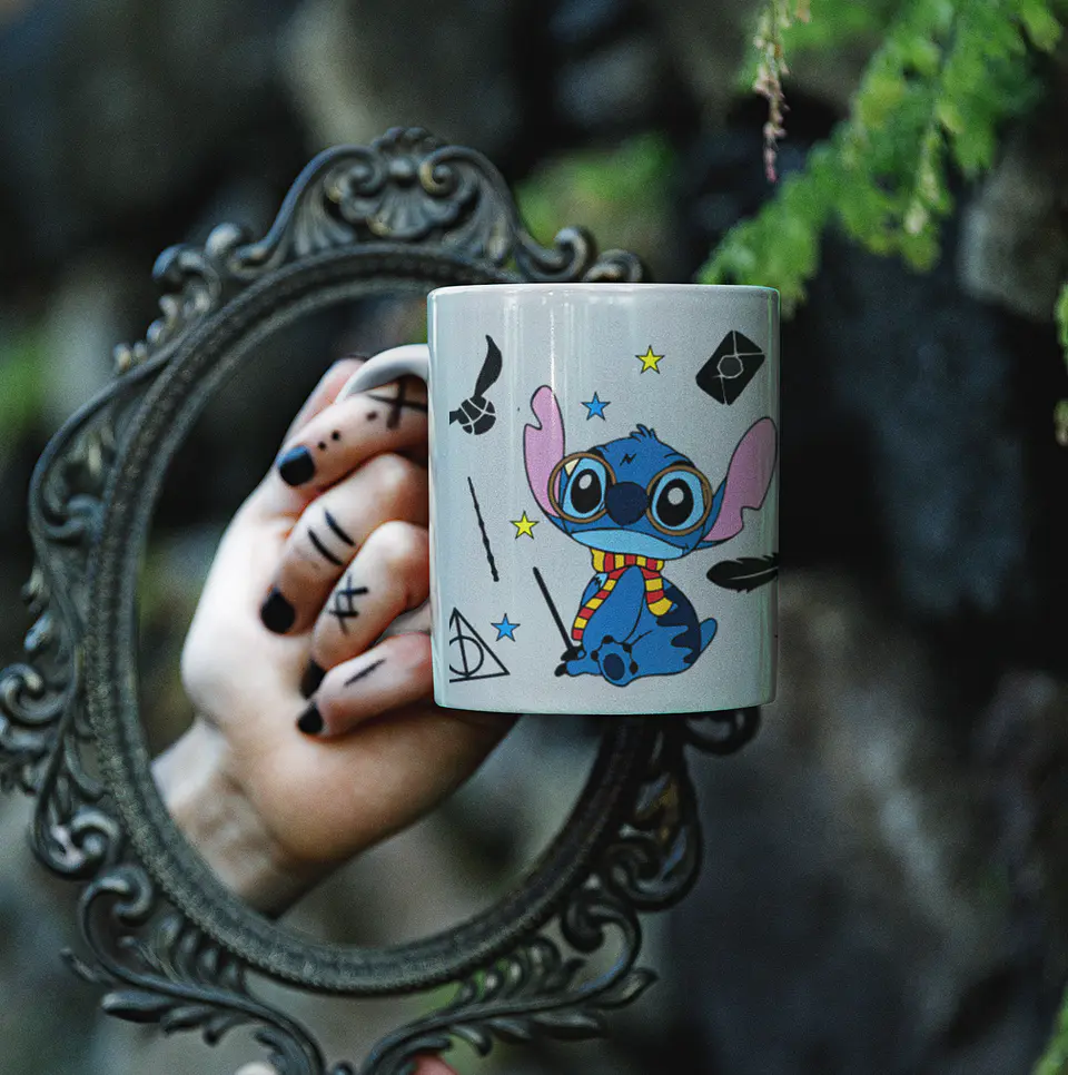 Arte Caneca Stitch Harry Potter Arquivo Png   1
