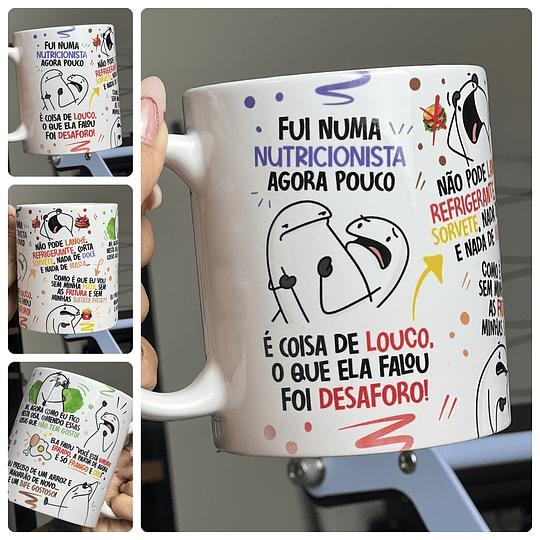 Arte Caneca Fui na Nutricionista Agora Pouco Flork Paródia Arquivo Png 