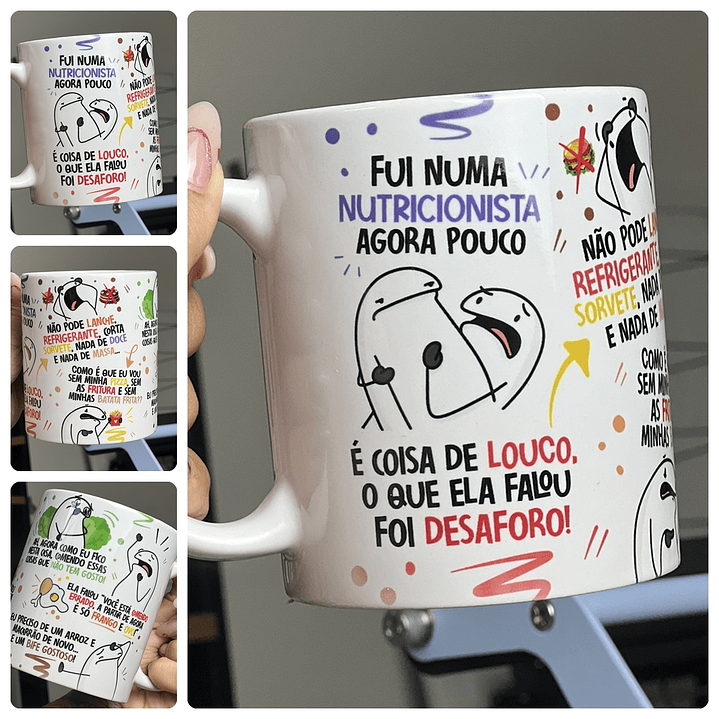 Arte Caneca Fui na Nutricionista Agora Pouco Flork Paródia Arquivo Png  2