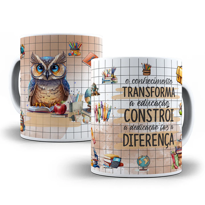 10 Artes para Caneca Dia dos Professores em CorelDraw 8