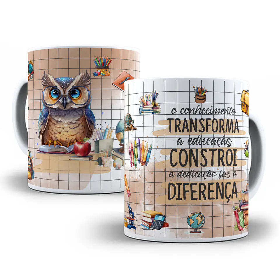 10 Artes para Caneca Dia dos Professores em CorelDraw 8