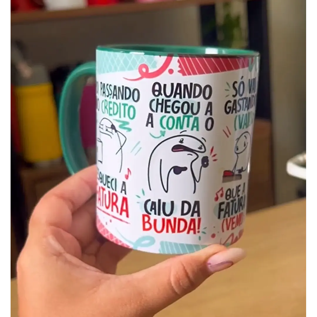 Arte Caneca Fui Passando no Crédito Esqueci a Fatura Arquivo Png  5