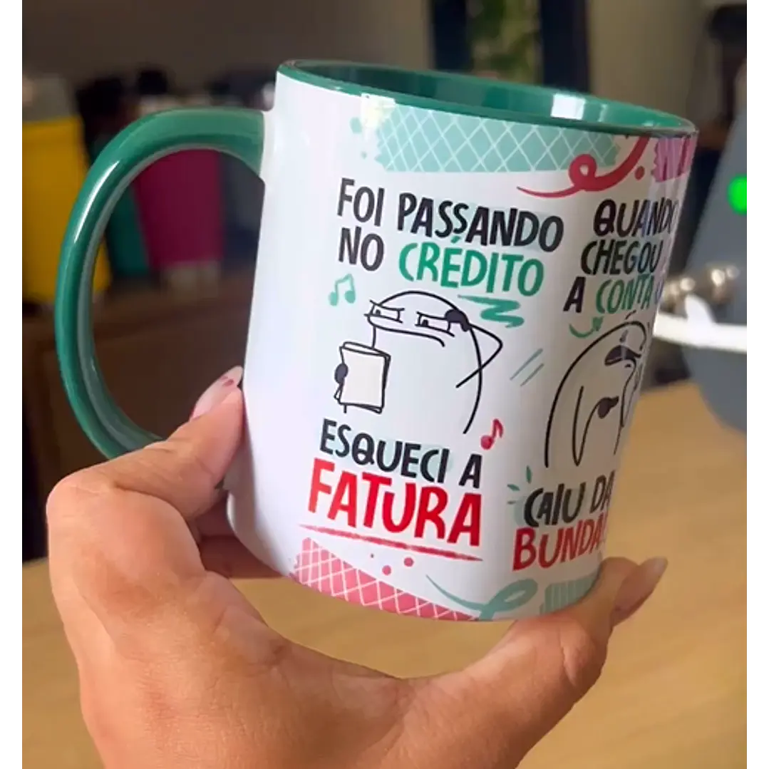 Arte Caneca Fui Passando no Crédito Esqueci a Fatura Arquivo Png  1