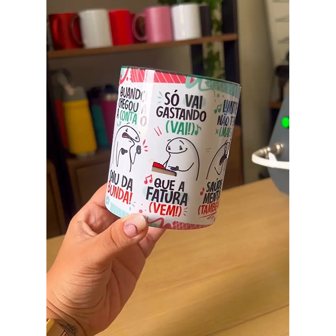 Combo Arte Caneca Foi Passando no Crédito Esqueci a Fatura  Arquivo Png 6