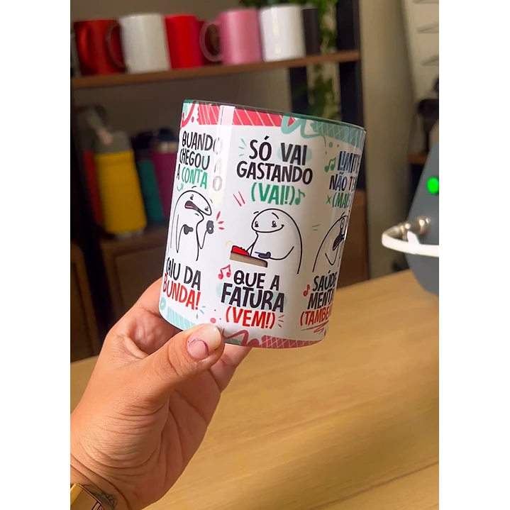 Combo Arte Caneca Foi Passando no Crédito Esqueci a Fatura  Arquivo Png 6