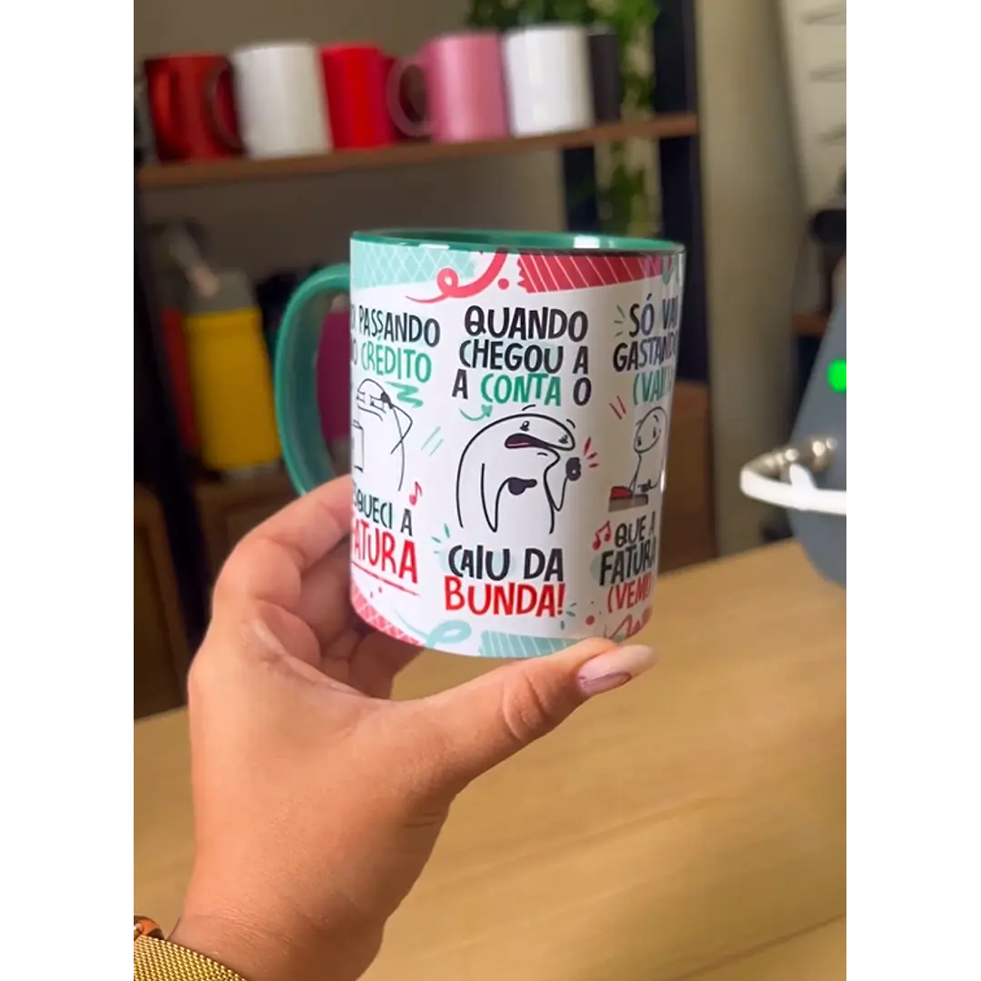 Combo Arte Caneca Foi Passando no Crédito Esqueci a Fatura  Arquivo Png 4