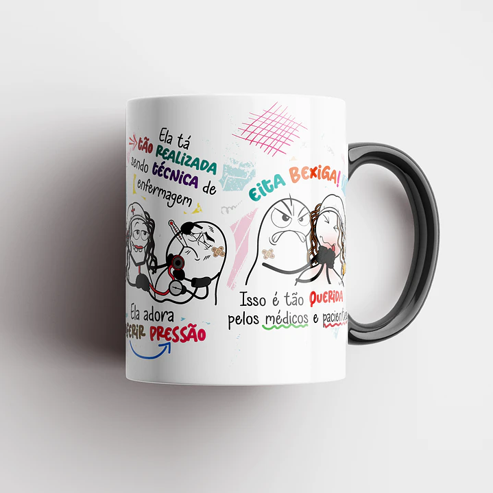 Arte Caneca Deixe ela que ela é técnica de enfermagem Arquivo Png 2