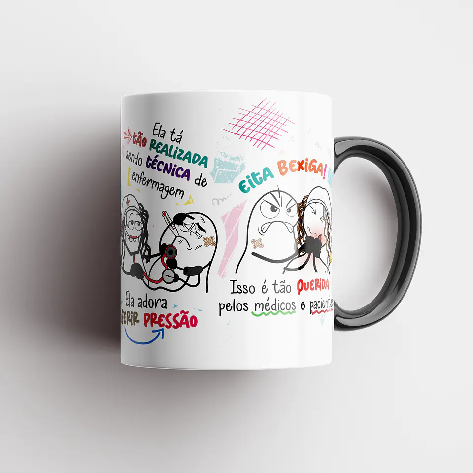 Arte Caneca Deixe ela que ela é técnica de enfermagem Arquivo Png 2