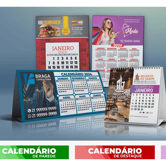 Arquivo Calendários 2024 em Corel Draw