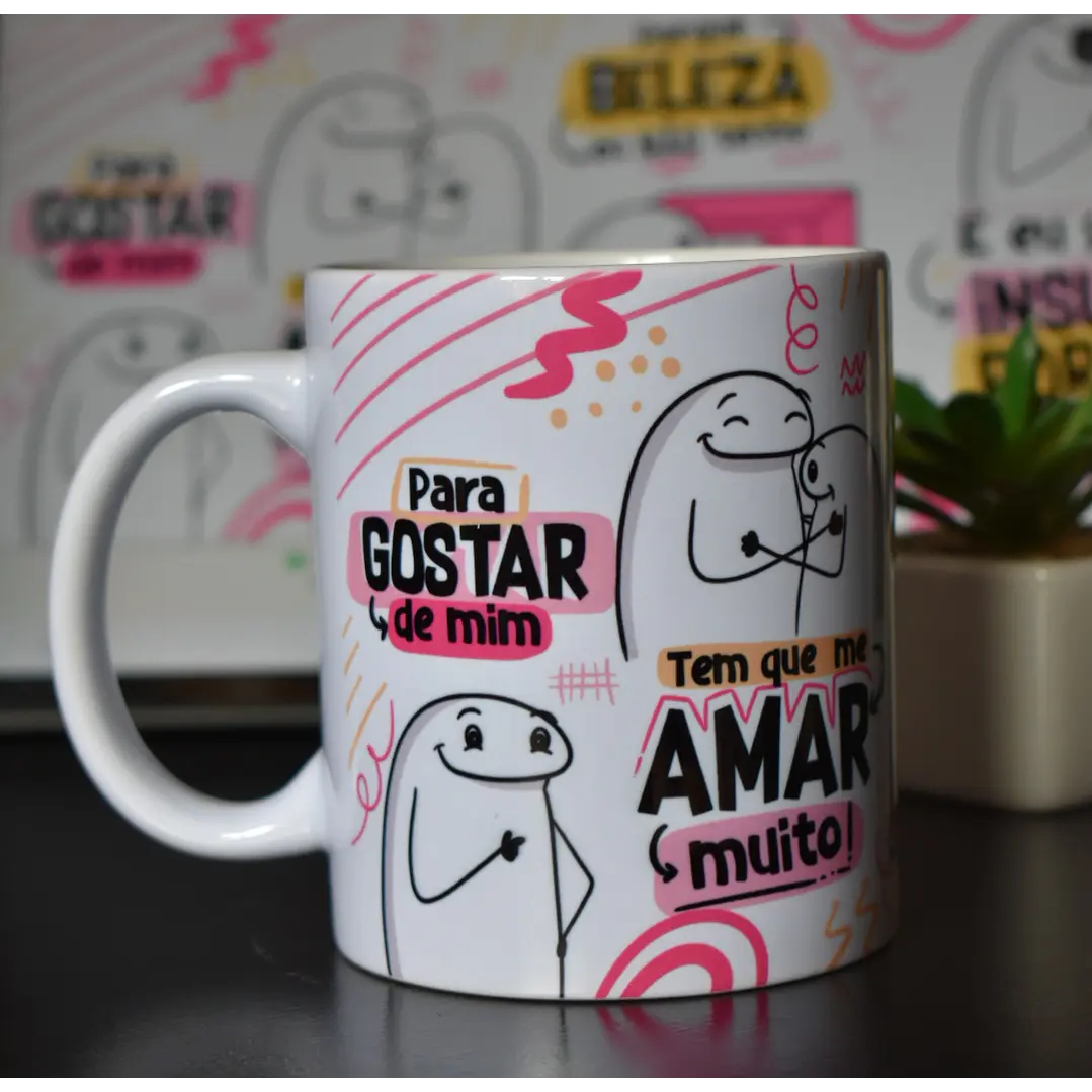 Arte Caneca Para Gostar de Mim Tem que mim Amar muito - Insuportável Versão Feminina Arquivo Png 1