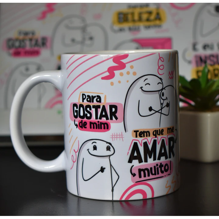 Arte Caneca Para Gostar de Mim Tem que mim Amar muito - Insuportável Versão Feminina Arquivo Png 1