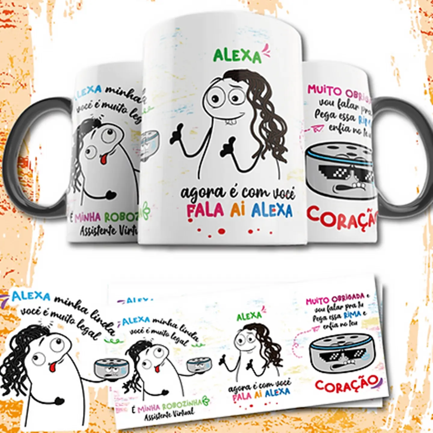 Arte Caneca Alexa minha linda você é muito legal é minha robozinha Png 1