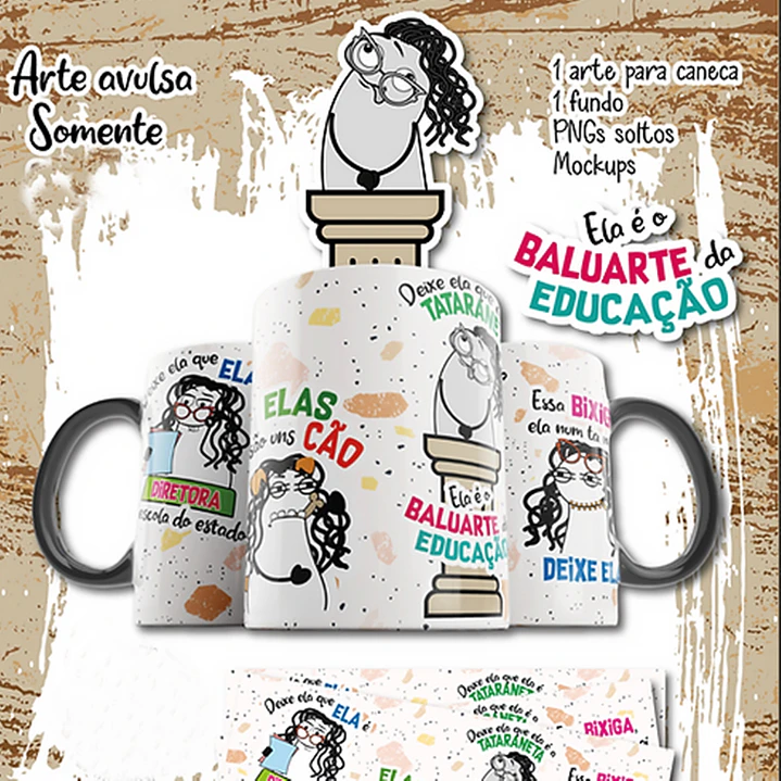 Arte Caneca Deixe ela que ela é Diretora da escola do estado Png 1