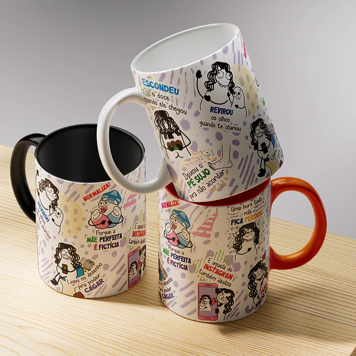 Arte Caneca Escondeu o doce quando ele chegou - Mãe... Normaliza Png 2