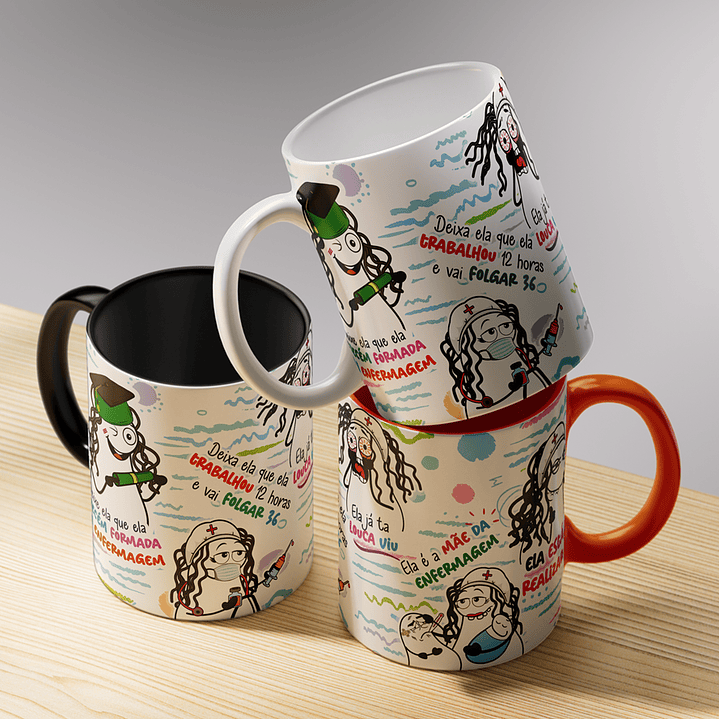 Arte para caneca Ela é a Mãe da Enfermagem - Enfermeira Recém Formada Png 1