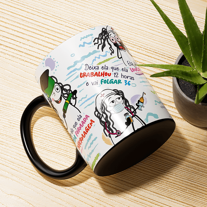 Arte para caneca Ela é a Mãe da Enfermagem - Enfermeira Recém Formada Png 2