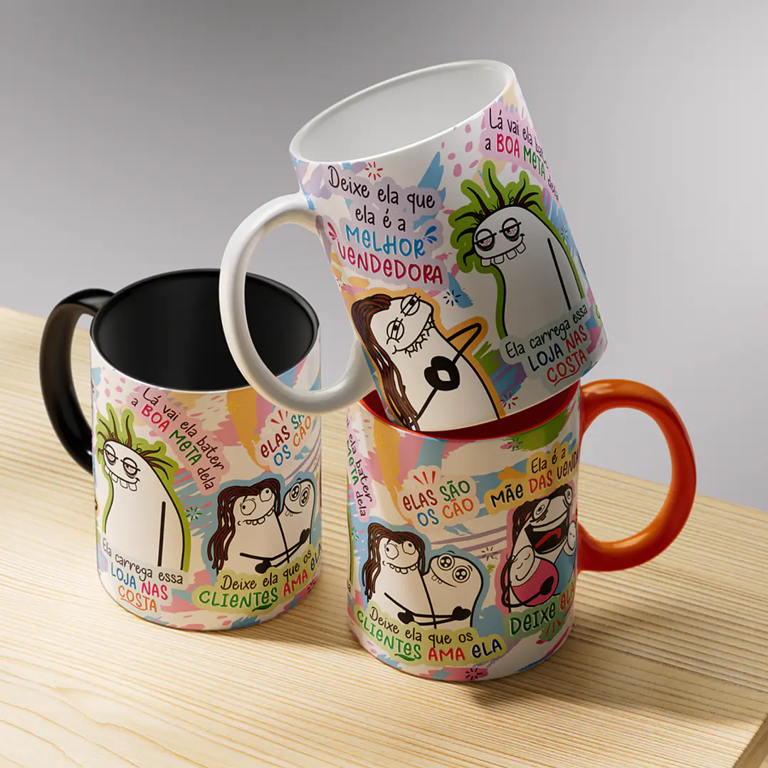 Arte Caneca Deixe ela que ela é a Melhor Vendedora Arquivo Png 3
