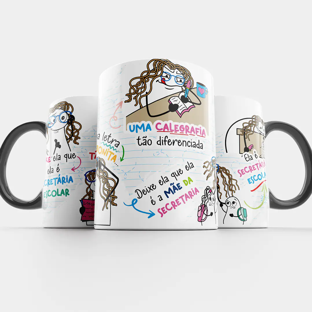 Arte Caneca Ela é Secretária Escolar - Secretária Escola Png 6