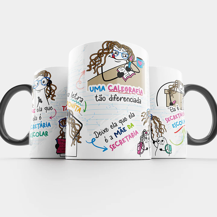 Arte Caneca Ela é Secretária Escolar - Secretária Escola Png 6