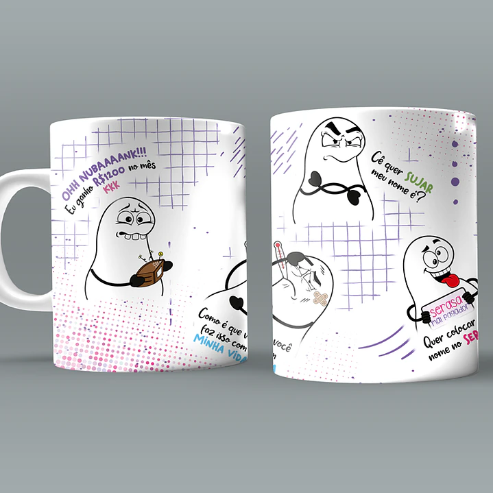 Arte Caneca Ohh Nubank eu ganho R$ 1200 no mês Arquivo Png 3
