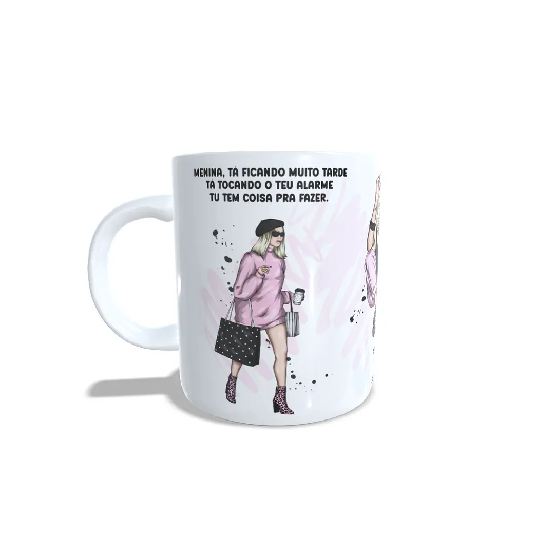 Arte Caneca Luisa Sonza - Menina, tá ficando muito tarde tá tocando o teu Alarme... Arquivo Png 3