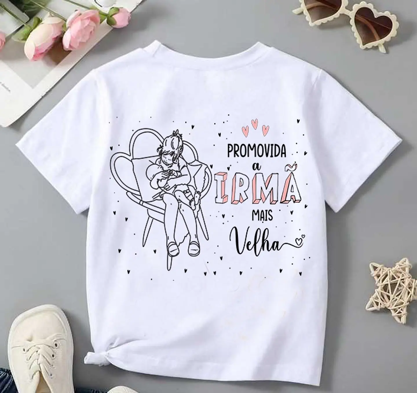 4 Artes Camisa Promovido a Irmão e Irmã Arquivo em CorelDraw 1