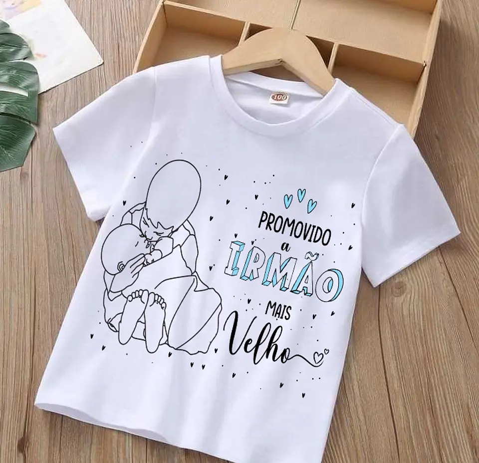 4 Artes Camisa Promovido a Irmão e Irmã Arquivo em CorelDraw 4