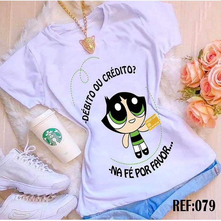 10 Artes Camisa Docinho Meninas Super Poderosas Arquivo em CorelDraw 2