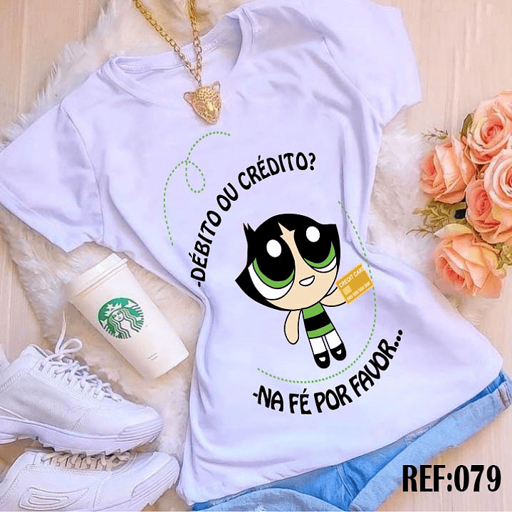 10 Artes Camisa Docinho Meninas Super Poderosas Arquivo em CorelDraw 2