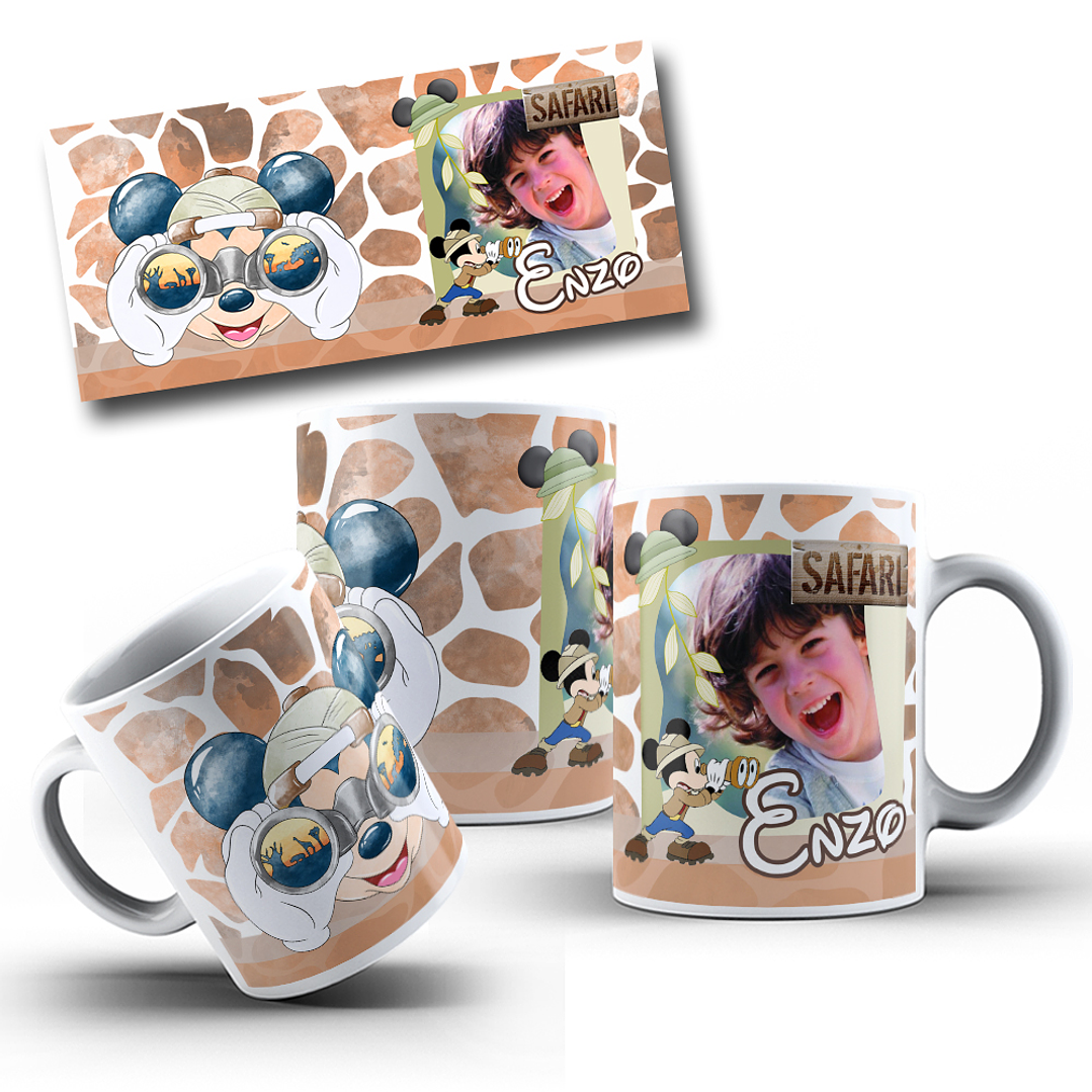 10 Artes Caneca Mickey Safari Arquivo em CorelDraw  8